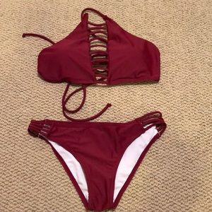 Burgundy medium swimsuit